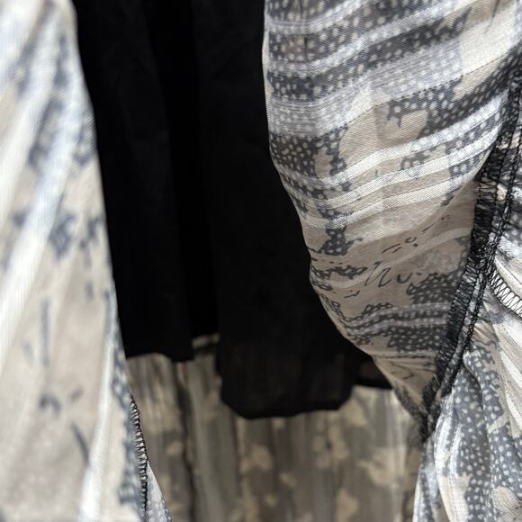 Dizzy Lizzy Midi Dress, Black and Cream, Smocked Waist, NWOT, Size L - Picture 4 of 6